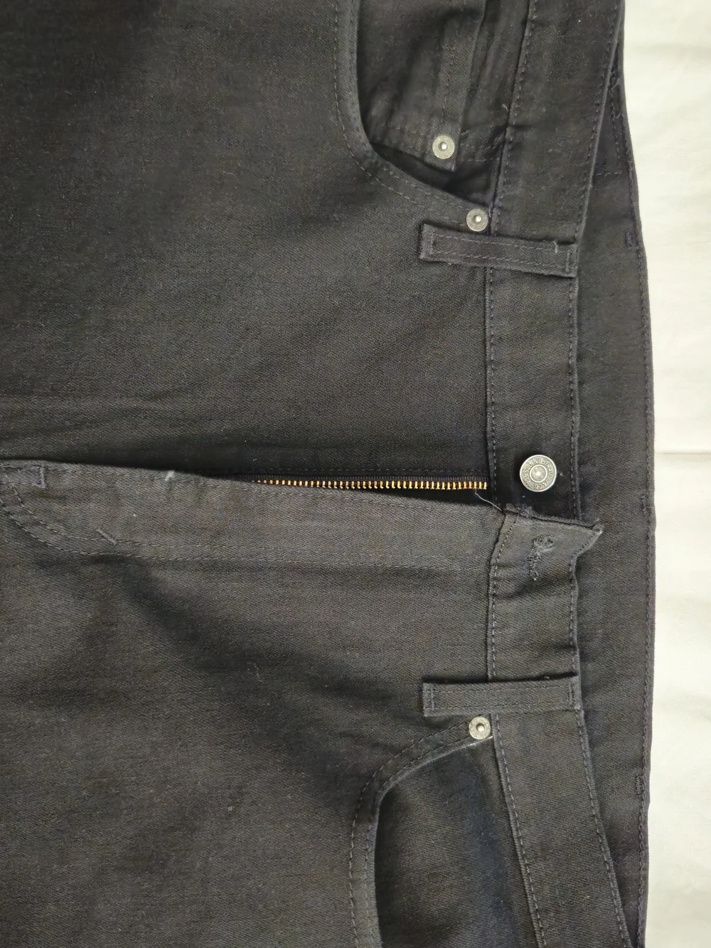Levi's Black Denim Jeans with Back Pocket Tab